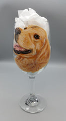 Jennifer Schroeder- Custom Painted Dog Breed Wine Glass