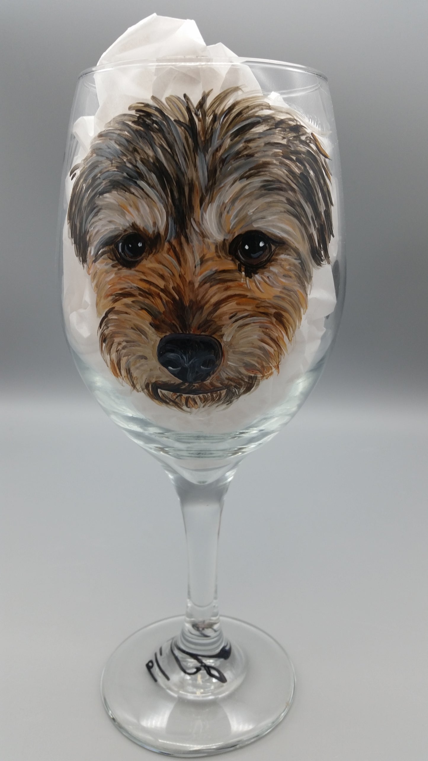 Jennifer Schroeder- Custom Painted Dog Breed Wine Glass