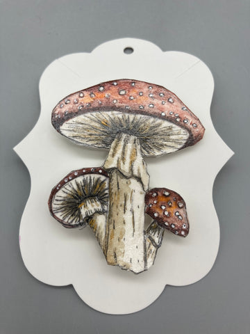 Jennifer Schroeder- Watercolor Mushroom Pin